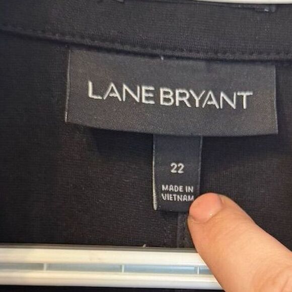 Lane Bryant Women's Blazer Jacket Size 22 Black Double-Breasted look nautical - Picture 7 of 9